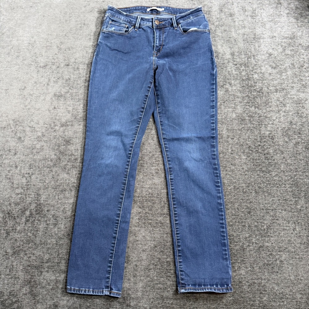 Levis Classic Mid Rise Skinny Jeans Womens 8M‎ W29 L30 Blue Denim 58575-0165